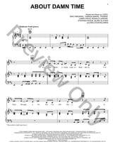 About Damn Time piano sheet music cover